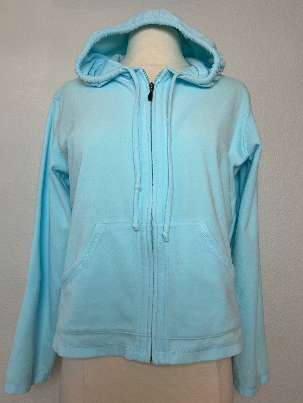Columbia Vertex French Terry Jacket Women's M Blue Full Zip Pocket Lightweight